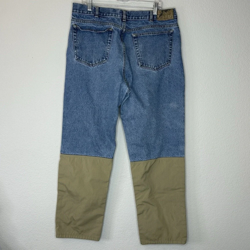 VTG Cabela's Roughneck Upland Brush Guard Blue Jeans 38 Reg Men's Size 38x30 Y2K